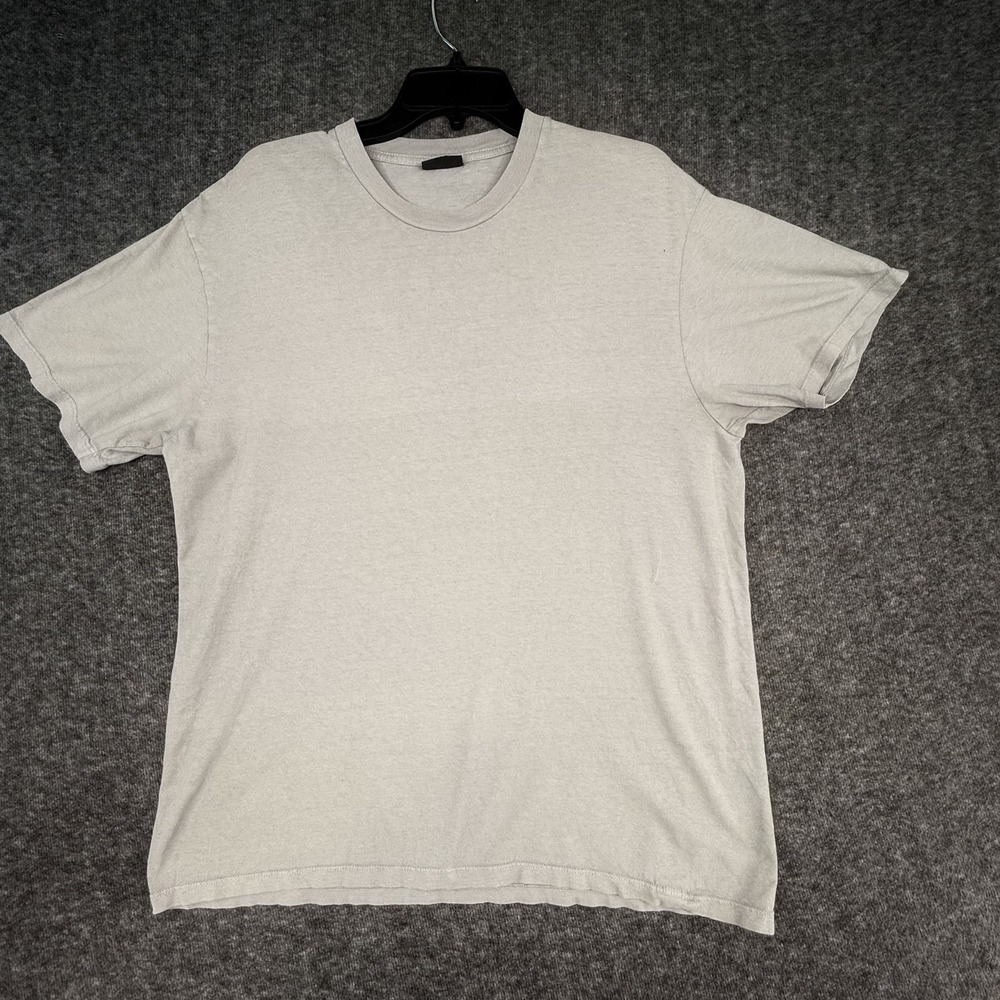 John Elliott T-Shirt Mens XL Gray Crewneck Short Sleeve Cotton Basic Tee Plain